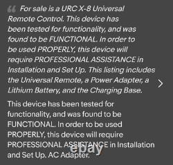 Urc X-8 Appareil/commande Universelle Device/remote Uniquement -x-8-marque Nouveau