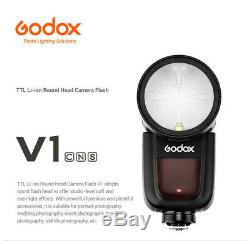 Us Godox V1-c 2.4g Sans Fil À Tête Ronde Caméra Flash Pour Canon 6d 7d 50d 60d 500d