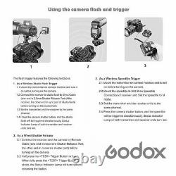 Us Stock Godox Tt685n 2.4g 1 / 8000s Ttl Caméra Sans Fil Speedlite Pour Nikon