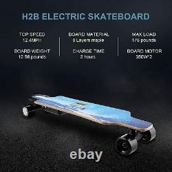 VIVI H2b Electric Skateboard Avec Télécommande Sans Fil Longboard Double Motor