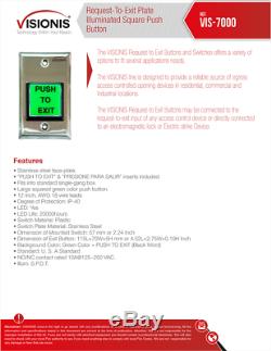 Visionis Access Control Inswing Mag Lock Et Récepteur Sans Fil À Distance Kit